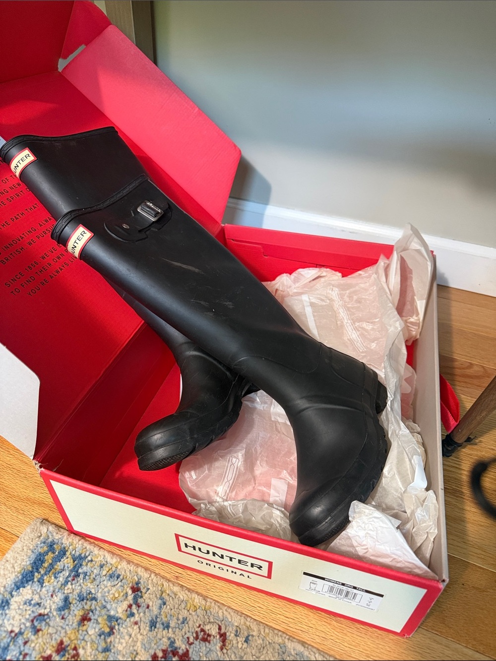 Hunter Tall Black Women's Rain Boots